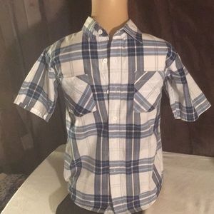 Boys short sleeve button up casual dress shirt